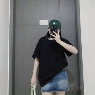 Áo phông cotton trơn tay lỡ dáng basic