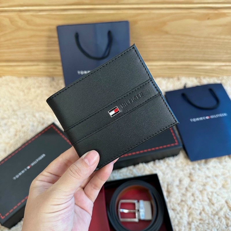 Set bộ ví thắt lưng Nam Tommy fullbox túi giấy
