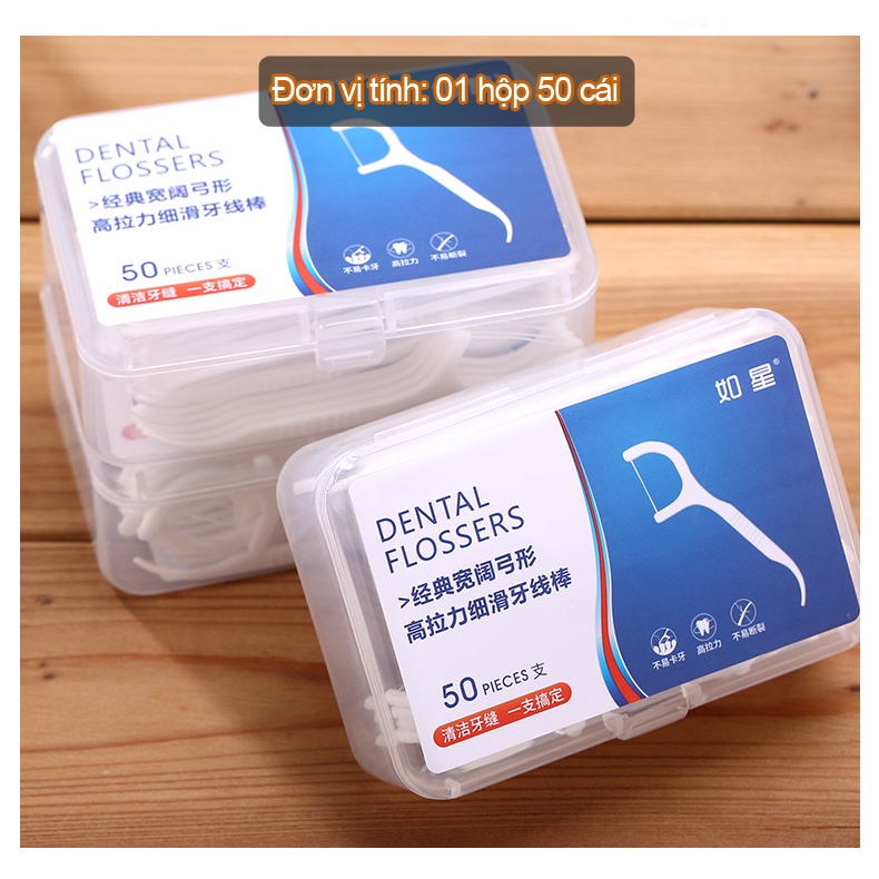 Hộp 50 Cây Tăm Chỉ Nha Khoa Dental Flossers | BigBuy360 - bigbuy360.vn