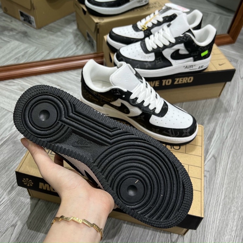 Giày sneaker AF1 LV Đen, LV Xám Grey họa tiết  Giày thể thao air force one mix lv họa tiết cực chất FullBoxBill