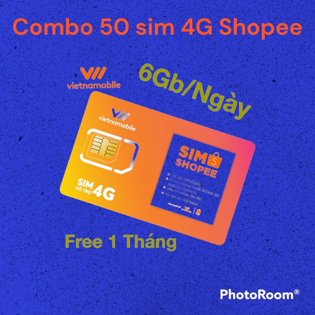 Combo 50 Sim 4G Shopee - Miễn Phí Tháng Đầu
