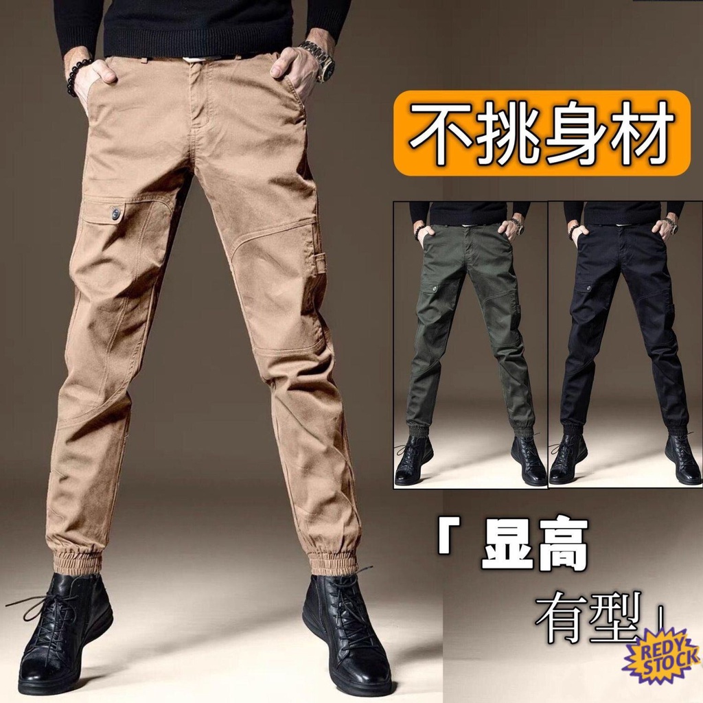 Ch t L Ng cao Qu N kaki T I H P nam Quần Yếm kaki Phong Cách Hiphop Cho nam Và Nữ#Quần Dài Dáng Suông Nhiều Túi Đa Năng Thời Trang Xuân Thu 39; s