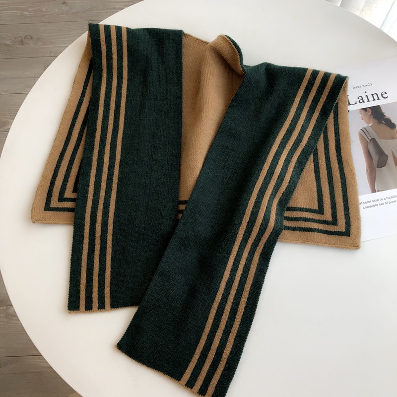 Áo Choàng Dệt Kim Hai Mặt Khóa Cài Màu Sắc Thời Trang Xuân Thu Ấm Áp