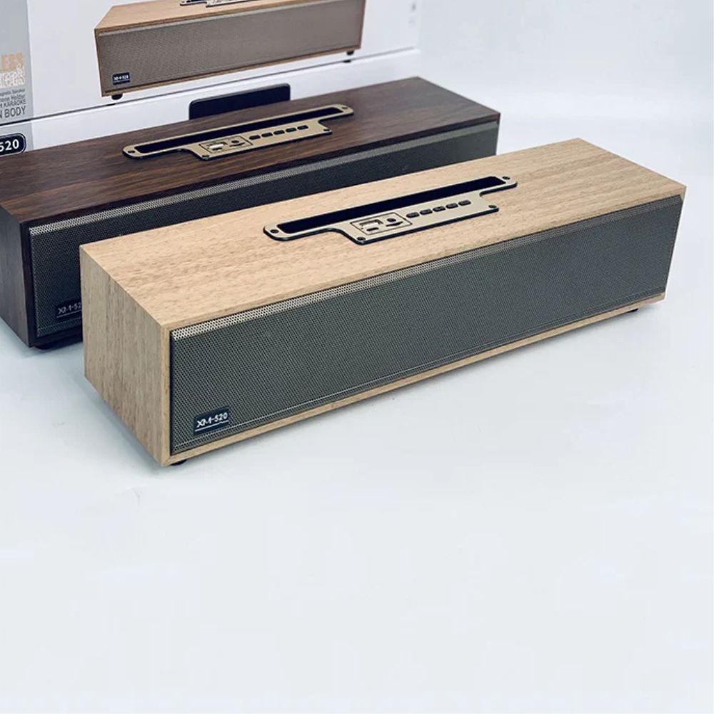 Loa Bluetooth Vân Gỗ XM-520 20W. Loa XM 520 Âm Thanh Cực Hay  Bass Siêu Trầm Siêu Ấm