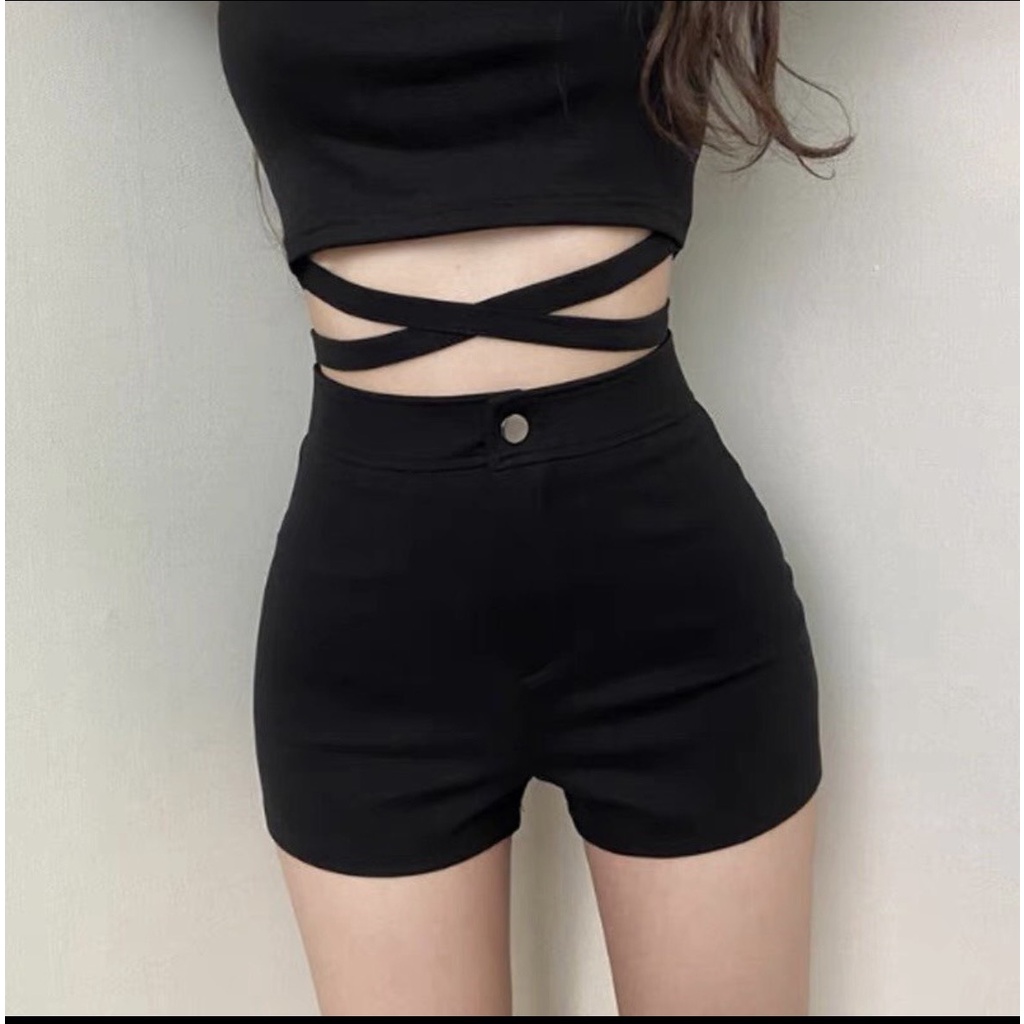 Quần short kaki lưng cao phong cách năng động