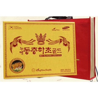 Nước Đông Trùng Hạ Thảo Hàn Quốc Hộp Gỗ Vàng hộp 60 gói x 30ml KangHwa