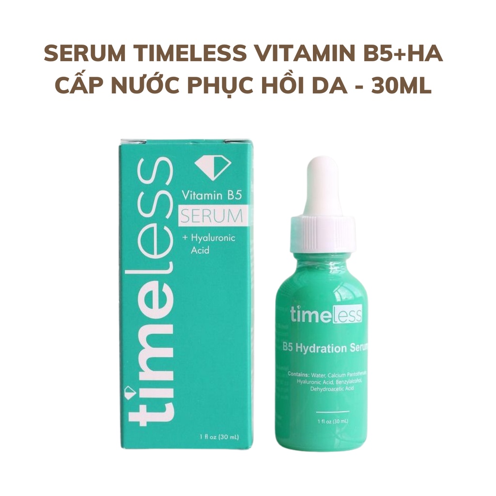 Serum Timeless Vitamin B5 Làm Dịu &amp; Phục Hồi Da Vitamin B5 Hyaluronic Acid Serum 30ml - Lily Cosmetic