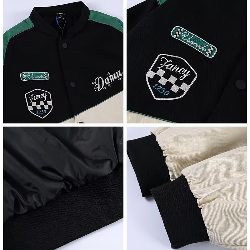 Áo Khoác Bomber Dáng Rộng In Họa Tiết Đơn Giản Phong Cách Retro Thời Trang Cho Nam áo khoác gió 2 lớp áo khoác nam kaki áo khoác nam đẹp