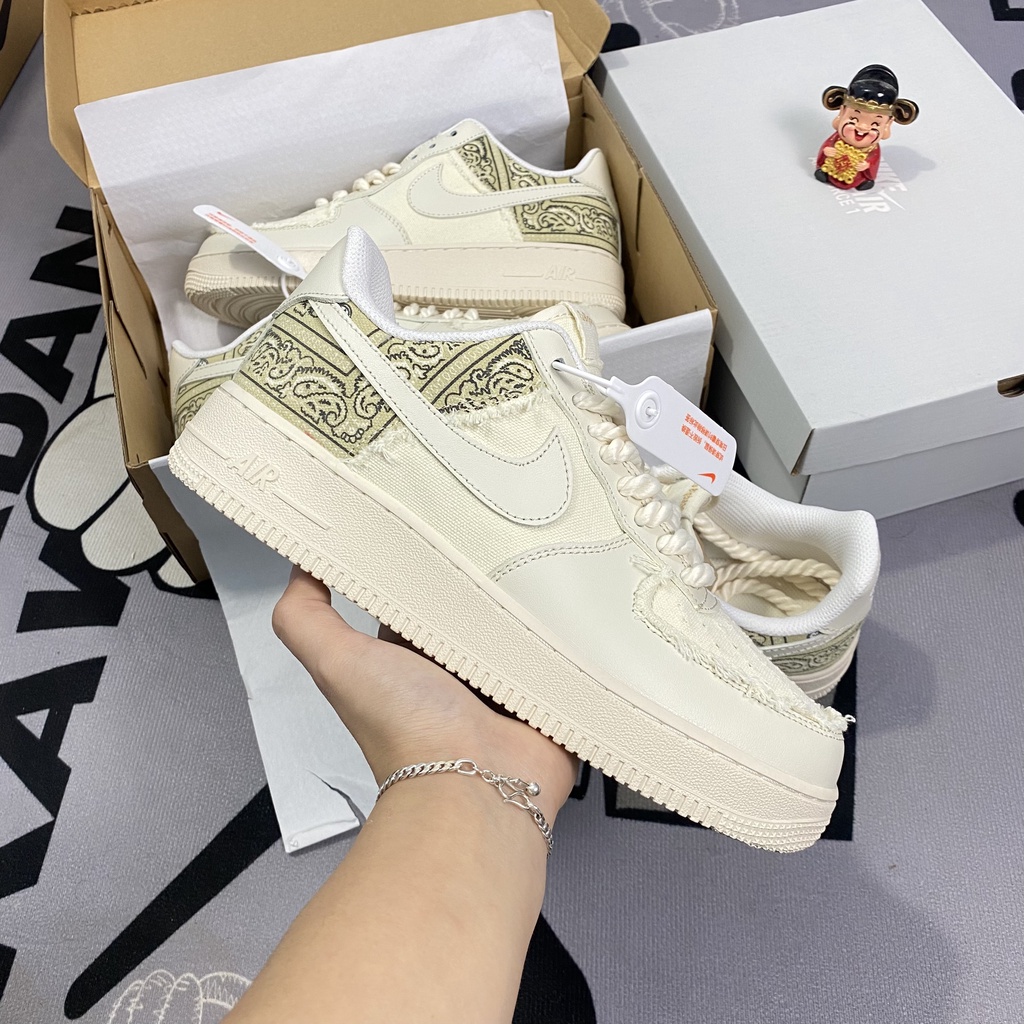 Giày Sneaker AF.1 T.U Big.Bang Dây Thừng- Af Panda Đen Trắng Hot 2023, Giày Thể Thao AF Thừng - Af Panda Móc Trắng Sc