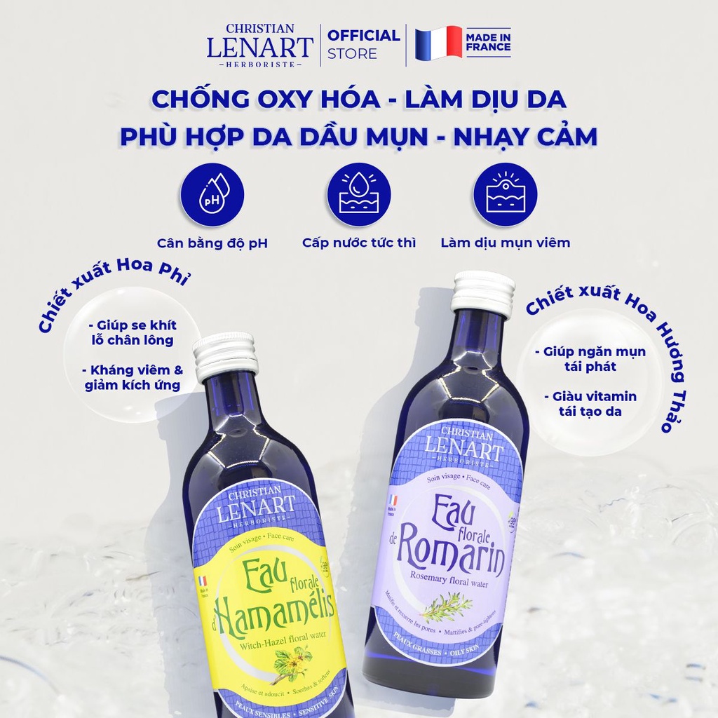 Combo Nước Tẩy Trang Micellar Trẻ Hóa Da 500ml Và Nước Cân Bằng Da Christian Lenart 200ml