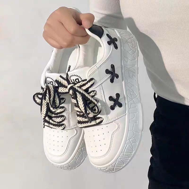 Giày thể thao nữ sneaker độn đế ulzzang vải thoáng phối DA LỘN siêu cá tính