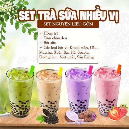 Sét trà sữa các vị