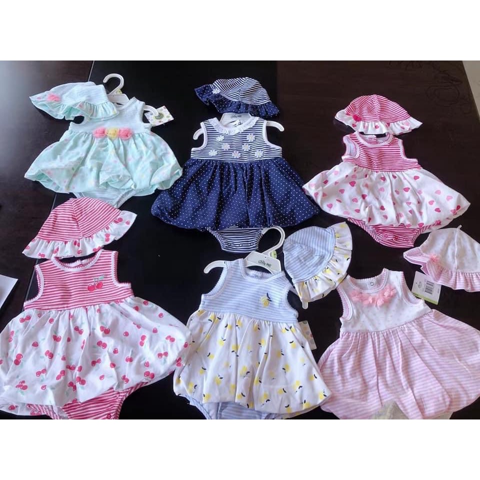 C90 - Body váy Little me kèm mũ 6-18m