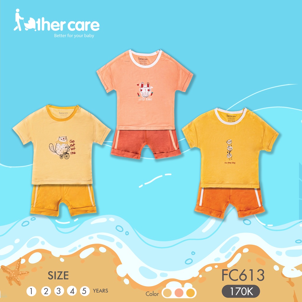 Bộ Quần áo trẻ em FatherCare Cổ tròn Bé Gái CT2 - FC613