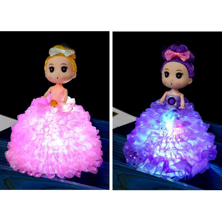 Đồ chơi búp bê, đồ chơi mô hình công chúa có đèn và nhiều màu dễ thương cho bé gái