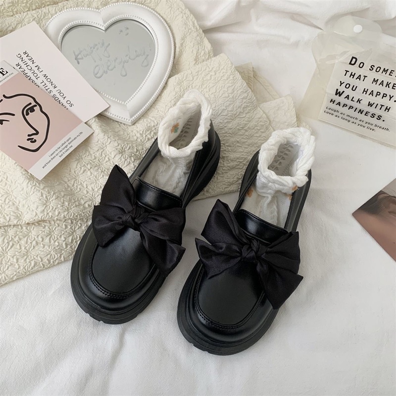Giày lolita Mary Jane gắn nơ xinh xắn