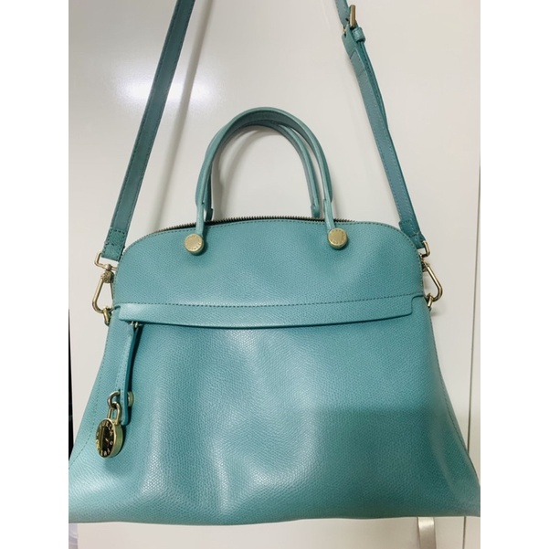 Túi furla auth pass/thanh lý màu xanh hiếm dáng hến