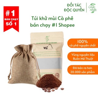 Túi thơm khử mùi ô tô Cà phê Mộc Nhiên - Mua 3 tặng 1 tinh dầu treo xe