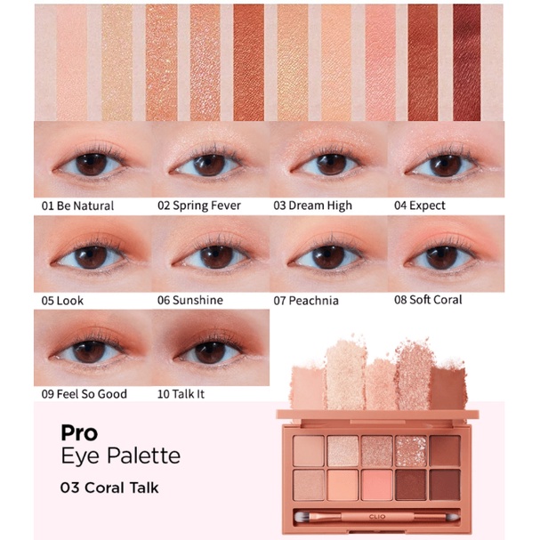 Bảng Phấn Mắt 10 Màu CLIO Pro Eye Palette 0.6G*10