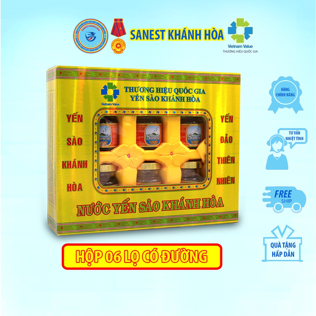 Nước Yến sào Khánh Hòa Sanest - Lọ 70ml có đường