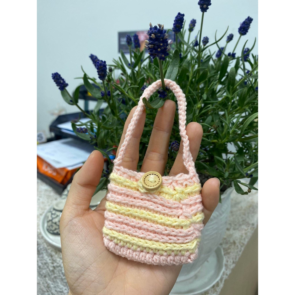 túi len đan móc, đủ size đựng điện thoại, airpods, iphone, lphone, làm theo yêu câu, túi len, case handmade túi đan len