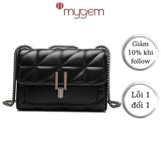 Túi xách nữ công sở đeo vai, đeo chéo, kẹp nách MYGEM thiết kế trần trám, túi dây xích, da mềm, kiểu dáng Hàn Quốc MG17