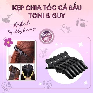 Kẹp cá sấu chia tóc TONI&GUY - Kẹp mỏ vịt chắc chắn nhuộm/tẩy/uốn tóc