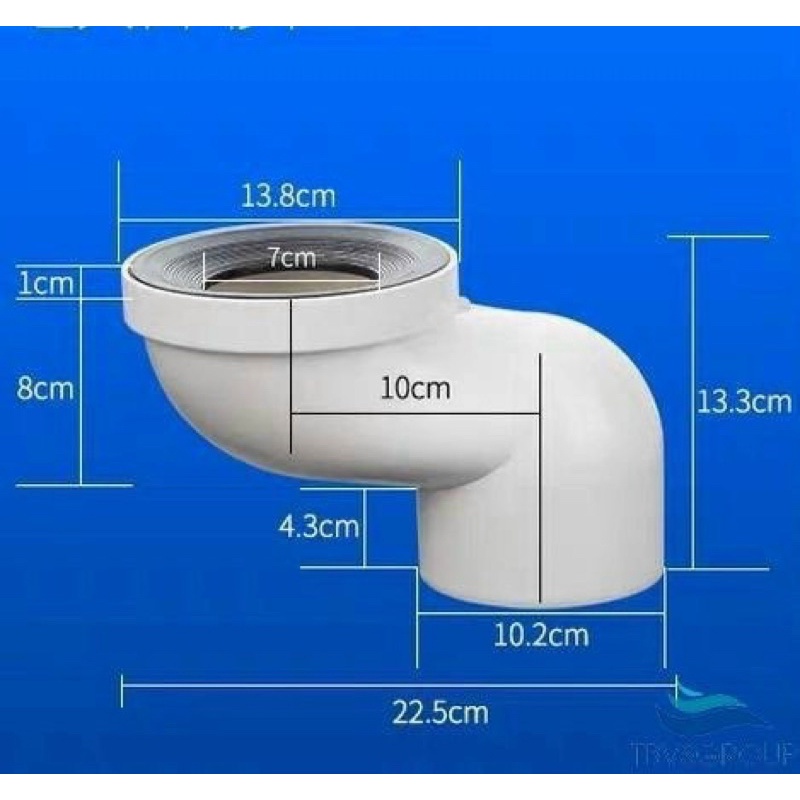 THIẾT BỊ CHỈNH LỆCH TÂM BỒN CẦU, CHUYỂN TÂM XÍ CẦU(loại chỉnh tối ta 10 cm) Phù hợp ống thoát phi 110mm
