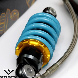 Giảm sóc, phuộc sau bình dầu nitron 1:1 ti vàng xoay 360 dành cho exciter 135-15-155