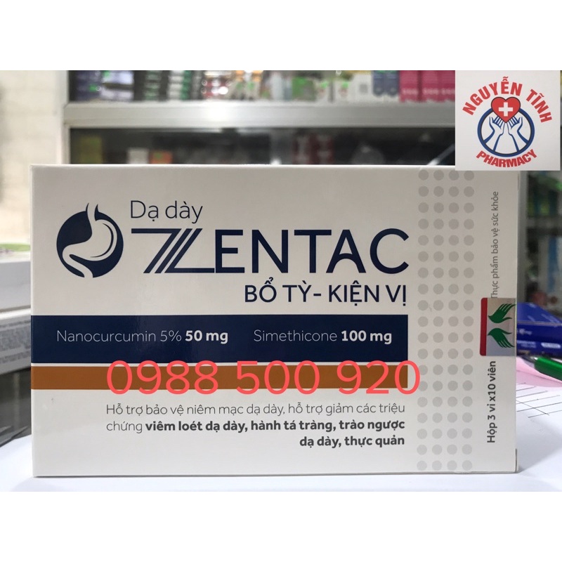 Viên dạ dày Zentac dùng cho viêm loét dạ dày, hành tá tràng, trào ngược