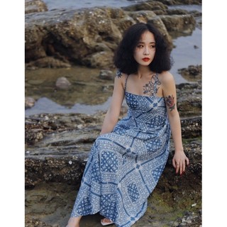 (sẵn) Váy vintage phong cách boho đi biển