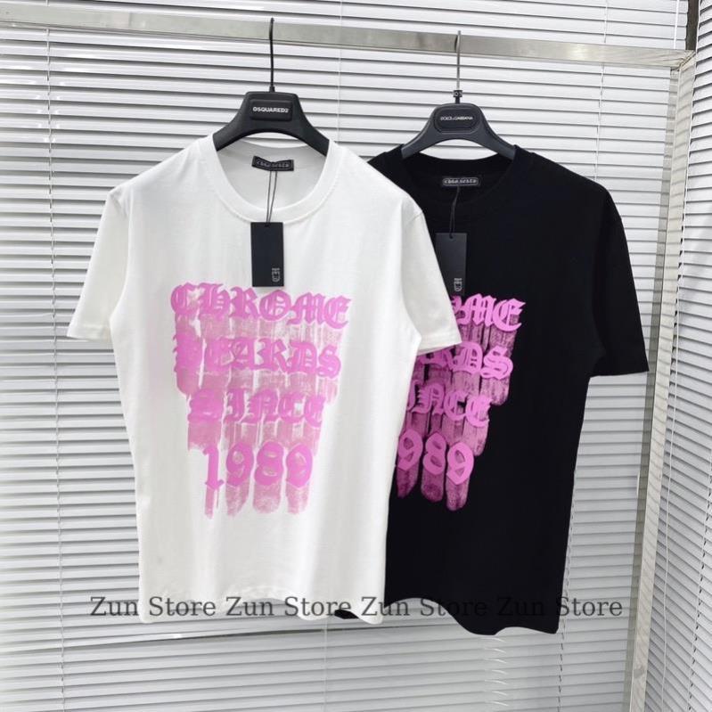 Áo Phông Nam Nữ Premium Cotton in Chữ Chrome Hearts 1989 , Áo Thun 2 Màu Đen Trắng Hót Trend 2022 Zun Store
