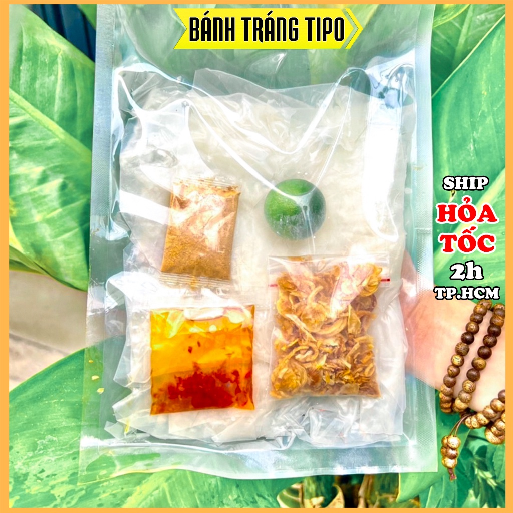 Xâu 10 bịch bánh tráng SATE HÀNH PHI MUỐI NHUYỄN siêu cay - Bánh tráng phơi sương chính gốc Tây Ninh - BÁNH TRÁNG TIPO