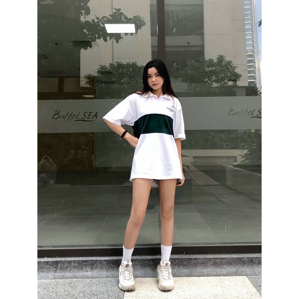 Áo Polo SAIGONESE EST 2015 Phối Line Thời Trang Unisex Nam Nữ