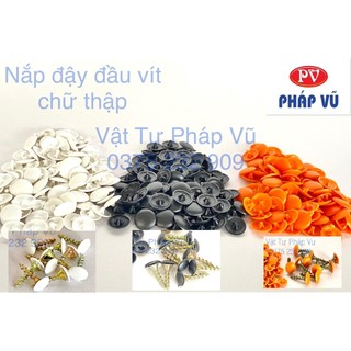 Nắp bịt đầu vít, chụp đầu vít màu Đen, Trắng, Cam