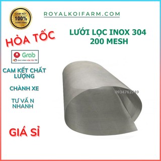 Lưới lọc inox 304 không rỉ 80 100 200 mesh, Làm lọc tách phân lọc Drum Fillter Dàn mưa Bakki khổ 100x100cm