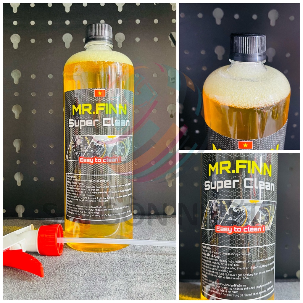 Combo Xịt dưỡng sên SPRAYKING + Rửa sên Mr.Finn Super Clean 500ml,1L