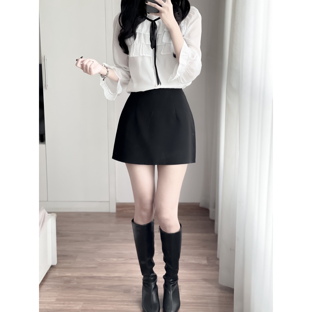 |The Berry Closet| Áo Sơ Mi Dài Tay Cổ Nơ