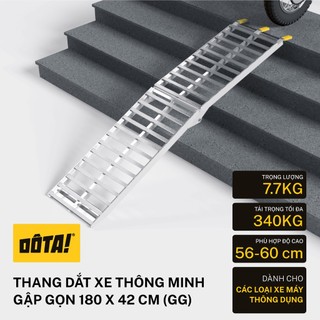 Thang Dắt Xe Máy Thông Minh Gập Gọn DÔTA (cho thềm cao từ 26 đến 75 cm)