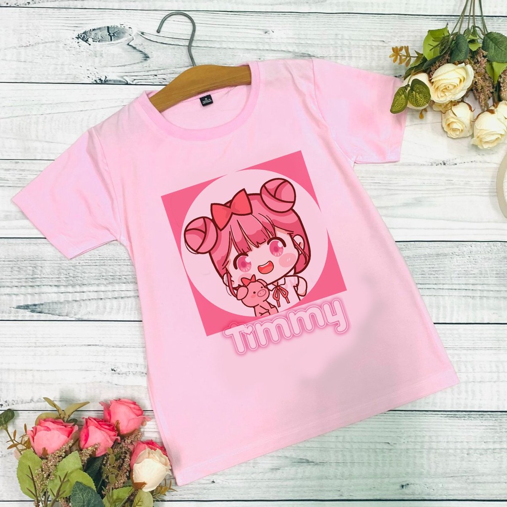 Áo thun hồng bé gái in hình Hero team logo full nhân vật, áo phông trẻ em mềm mịn, co giãn size từ 10kg đến 60kg