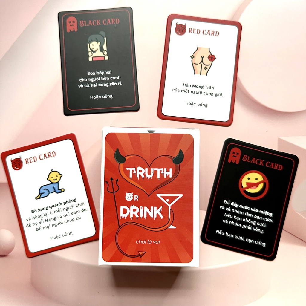 Bộ Bài Drinking Game Truth Or Drink Uống Rượu Bia Cực Thú Vị và Nhiều Tiếng Cười