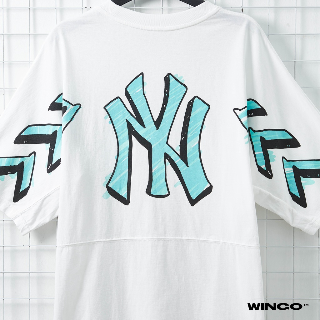 MLB Thin Ball Back Logo White T Shirt