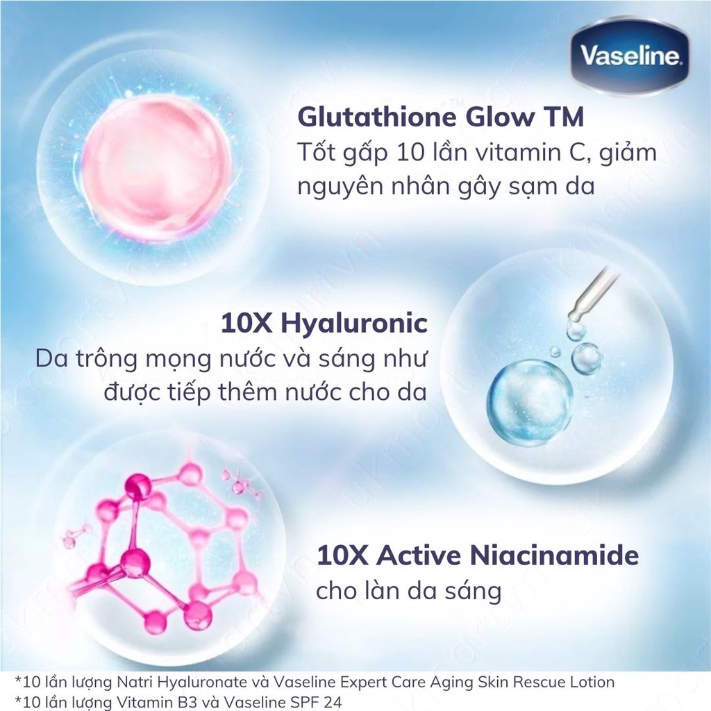 Sữa Dưỡng Thể Vaseline 10X Healthy Bright Gluta HYA Serum Burst Thái Lan 300ml