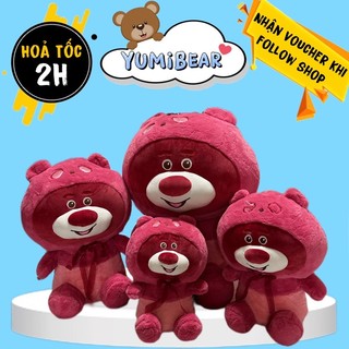 Thú nhồi bông cao cấp gấu lotso nơ 4 size