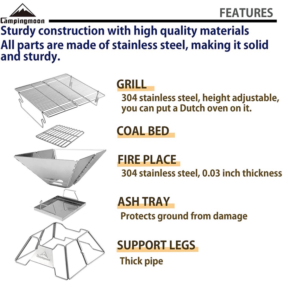 Bếp nướng dã ngoại Campingmoon MT-02 MT2 chính hãng