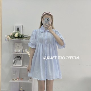 Đầm babydoll chất MỎNG cổ sen