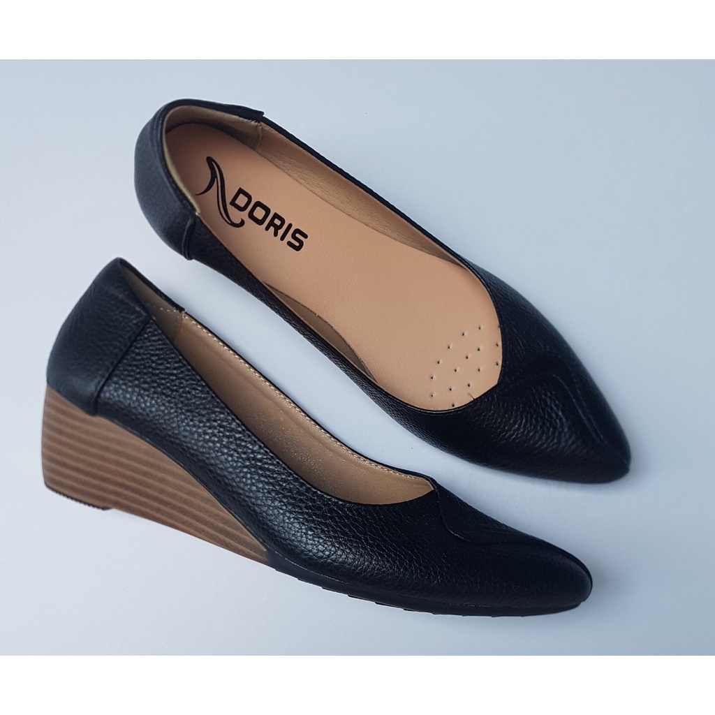 Giày búp bê nữ đế xuồng 5cm da thật mũi nhọn 502- FORM NHỎ - CÓ BẢO HÀNH.