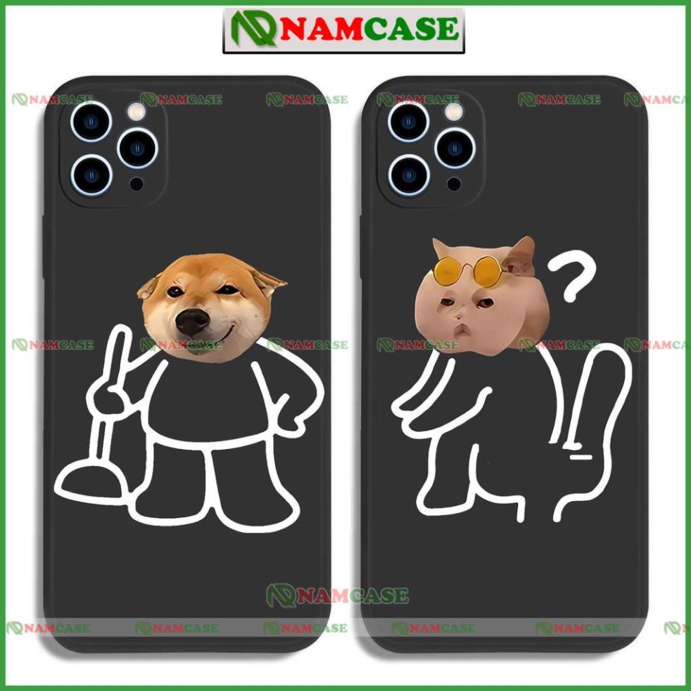 Ốp lưng iphone cặp đôi hoạt hình độc lạ chó mèo ngộ nghĩnh dễ thương đẹp cho ip 6/6s/7/8/X/XS/11/12/13/14 Pro Plus Max