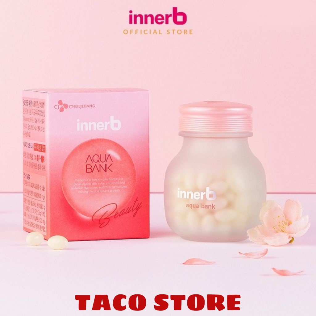 Viên uống cấp nước Innerb Aqua Bank 56 viên - Giúp da trắng hồng, căng mịn