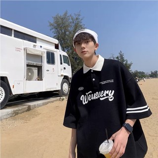 Áo thun polo nam nữ unisex tay lỡ form rộng , áo thun cổ bẻ nam nữ chất cotton